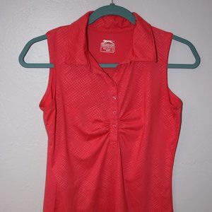 Coral pink sleeveless slazenger top